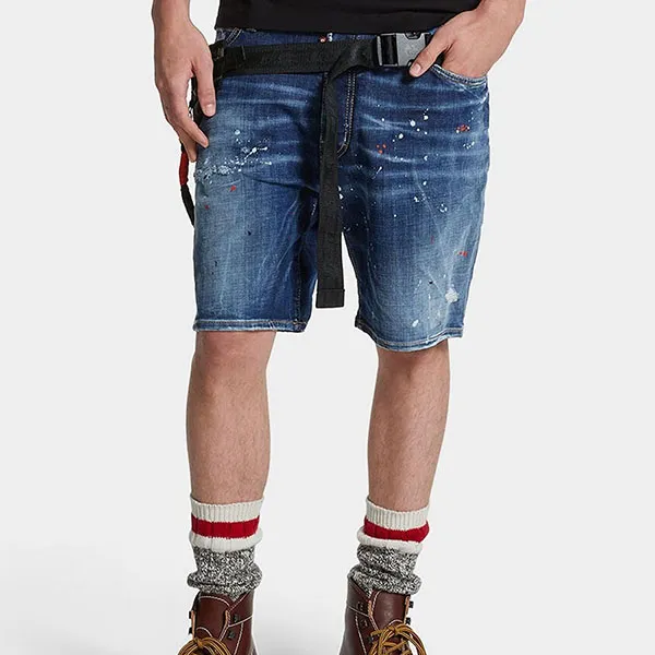 Quần Short Nam Dsquared2 Marine S74MU0884 Màu Xanh Đậm Size 44