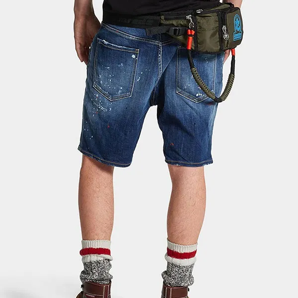 Quần Short Nam Dsquared2 Marine S74MU0884 Màu Xanh Đậm Size 44