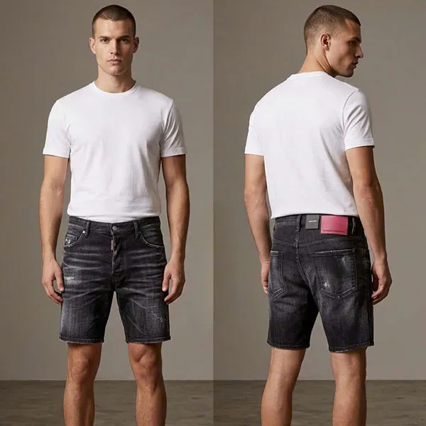 Quần Short Nam Dsquared2 Shorts S74MU0858 S30357 900 Màu Đen Size 46
