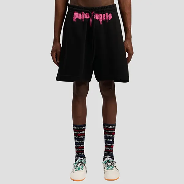 Quần Short Nam Palm Angels Sprayed Logo In Black PMCI019F25FLE0031032 Màu Đen Size XS