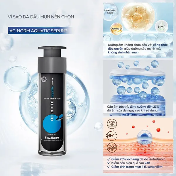 Serum Dưỡng Ẩm Cho Da Dầu Frezyderm AC-Norm Aquatic Serum 50ml
