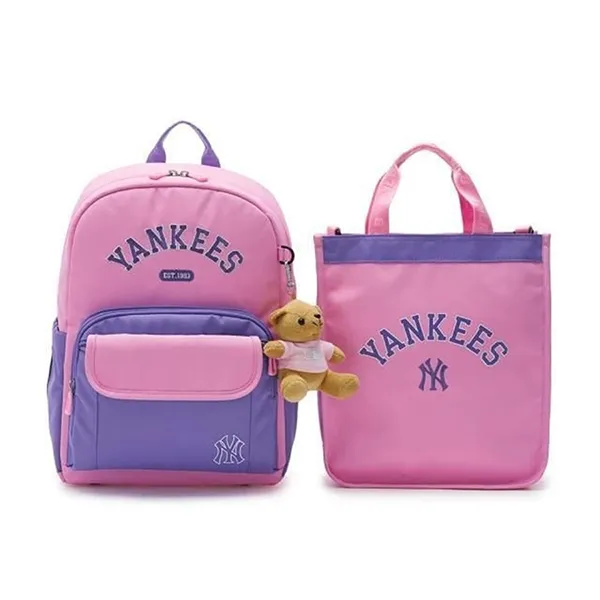 Set Balo + Túi Xách Trẻ Em MLB Backpack Children's School Bag Set Varsity Series New York Yankees 7ABKV014N-50VOS Màu Hồng