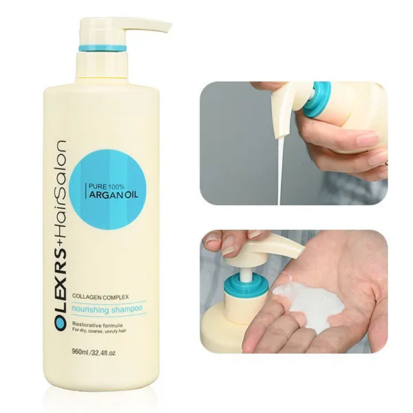 Set Dầu Gội Và Dầu Xả Olexrs Hairsalon Argan Oil Collagen Complex 960ml x 2