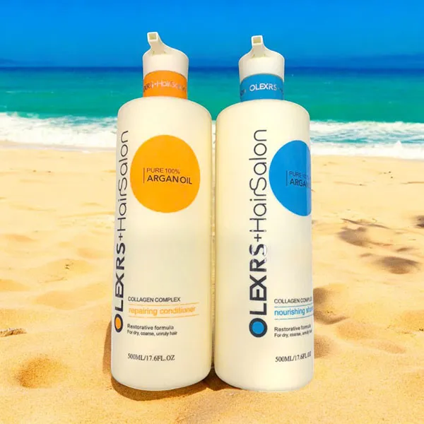Set Dầu Gội Và Dầu Xả Olexrs Hairsalon Argan Oil Collagen Complex 500ml x 2