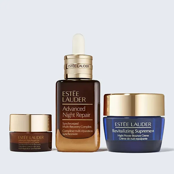 Set Dưỡng Estée Lauder Nighttime Experts Skincare Repair + Bounce + Brighten 3 Món