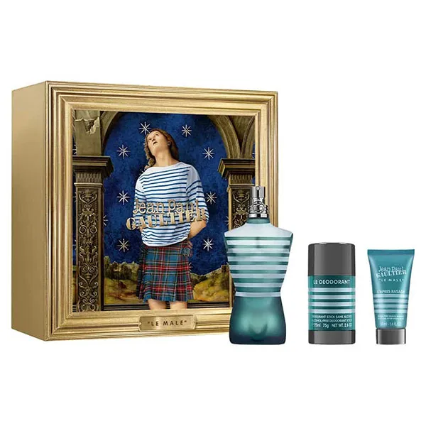 Set Nước Hoa Nam Jean Paul Gaultier Le Male EDT 3 Món