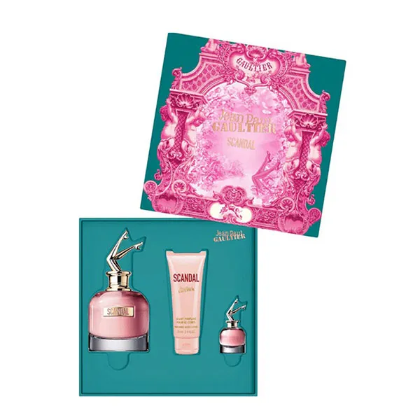 Set Nước Hoa Nữ Jean Paul Gaultier Scandal EDP 80ml + Mini 6ml + Dưỡng Thể Body Lotion 75ml (3 Món)