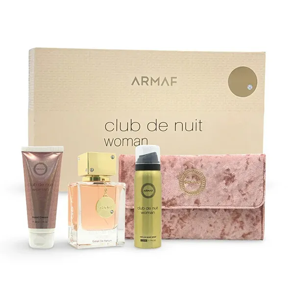 Set Nước Hoa + Xịt Thơm + Kem Tay Armaf Club De Nuit Woman Set 4 Món