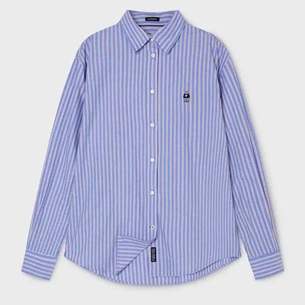 Set Sơ Mi Nữ WHOAU Steve Striped Màu Xanh Size S