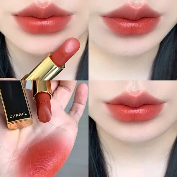 Son Chanel Rouge Allure Velvet Limited Edition 377 Audacieuse Màu Đỏ Gạch