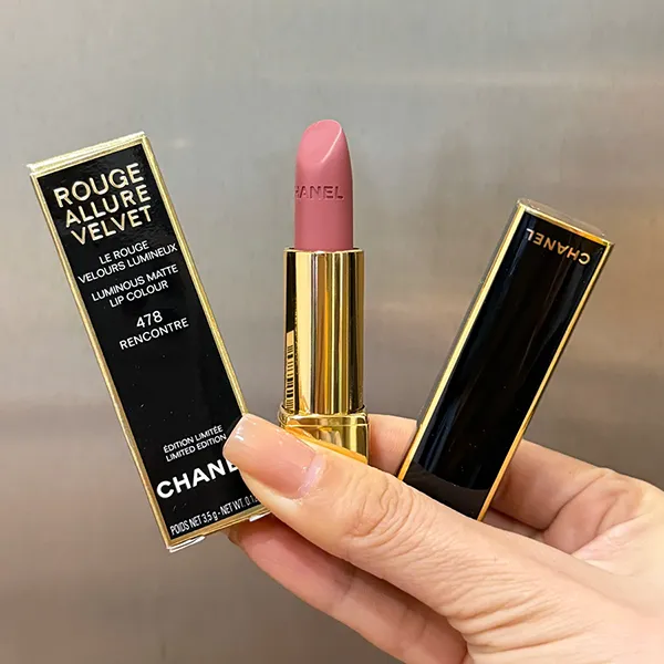 Son Chanel Rouge Allure Velvet Luminous Matte Limited Edition 478 Rencontre Màu Hồng Phấn