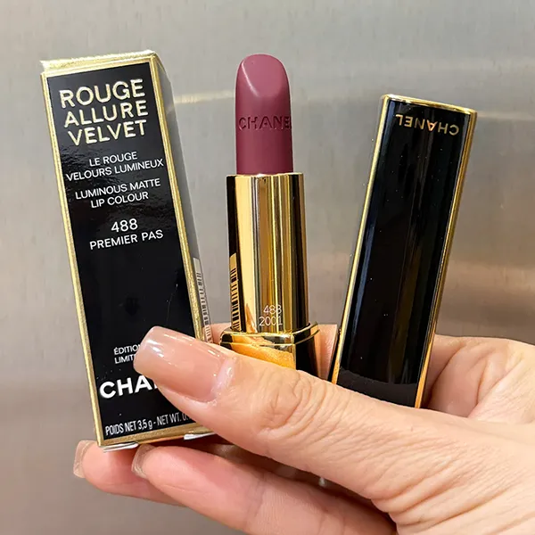 Son Chanel Rouge Allure Velvet Luminous Matte Limited Edition 488 Premier Pas Màu Đỏ Nâu