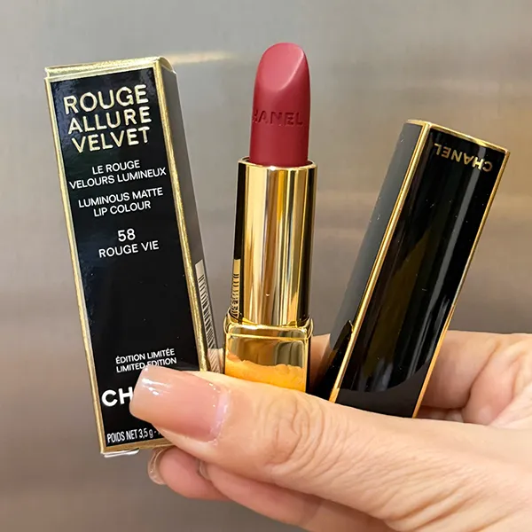 Son Chanel Rouge Allure Velvet Luminous Matte Limited Edition 58 Rouge Vie Màu Đỏ Mận