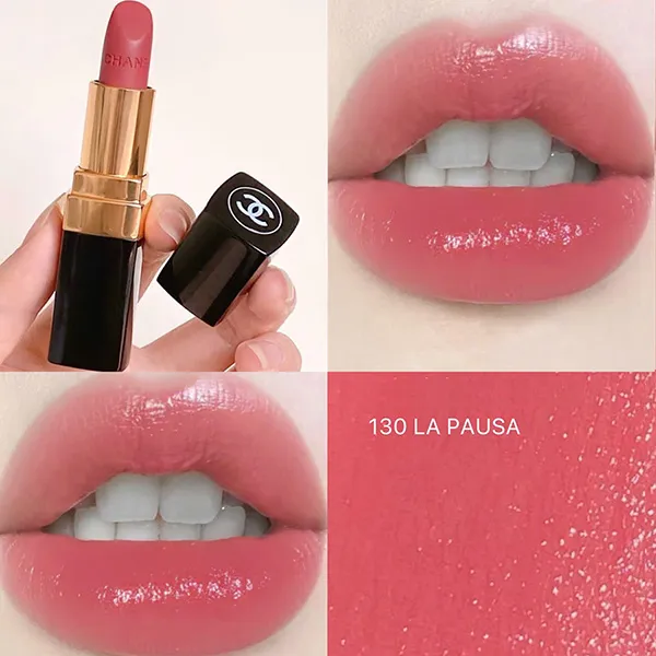 Son Chanel Rouge Coco Longwear Satin Lipstick 130 La Pausa Màu Hồng Tươi 3.5g (New)