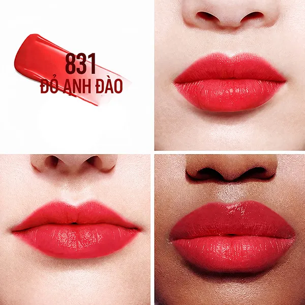 Son Dior Addict Lip Tint 831 Natural Cherry Màu Đỏ Anh Đào 5ml