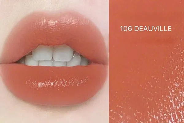 Son Dưỡng Chanel Rouge Coco Longwear Satin Lipstick 106 Deauville Màu Cam Đất Nude