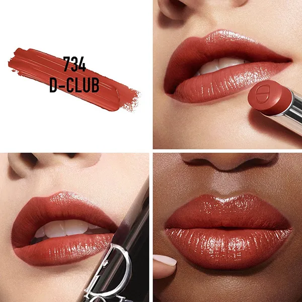 Son Dưỡng Dior Addict Hydrating Shine Lip 734 D-Club Màu Đỏ San Hô