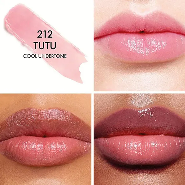 Son Dưỡng Dior Addict Lip Glow Balm 212 Tutu Màu Hồng Nhạt Tông Lạnh