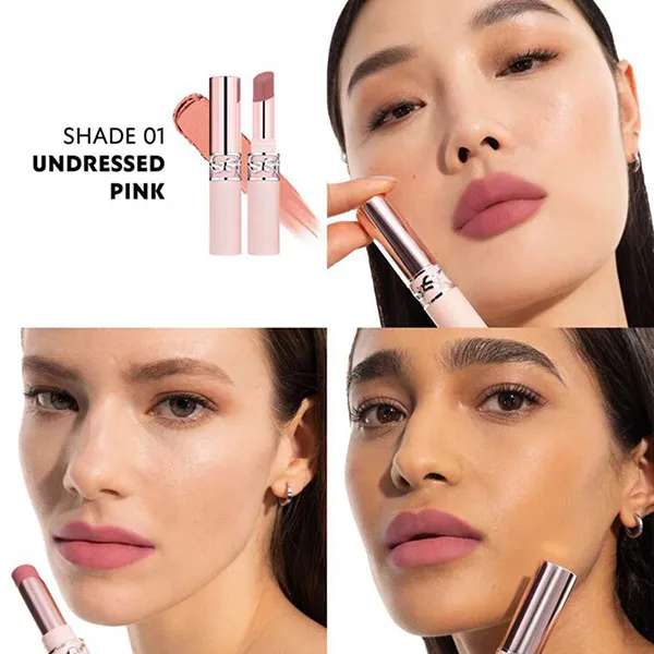 Son Dưỡng Yves Saint Laurent YSL Lovenude Lip Blusher 1 Undressed Pink Màu Hồng Tím Nude 3g