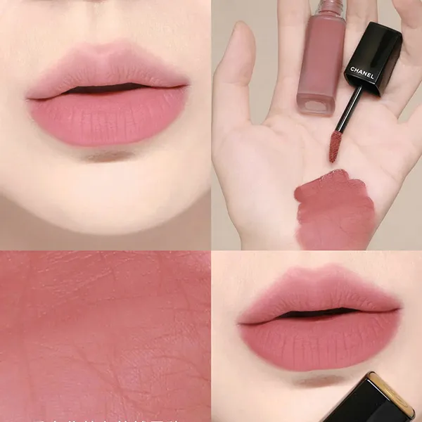 Son Kem Chanel Rouge Allure Liquid Velvet Màu 242 Saisissante Hồng Gỗ 6ml