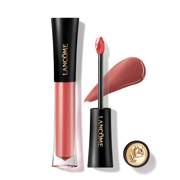 Son Lancôme L'Absolu Rouge Glaze Tintation 708 Lusty Rose Màu Hồng Đào Đất