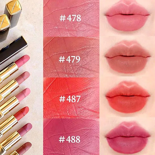 Son Chanel Rouge Allure Velvet Limited Edittion Matte Lipstick With Radiant 487 See You At 5 Màu Đỏ Cam