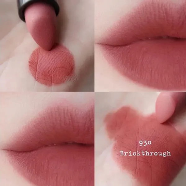 Son Mac Powder Kiss Hazy Matte Lipstick 930 Brickthrough Màu Hồng Đất