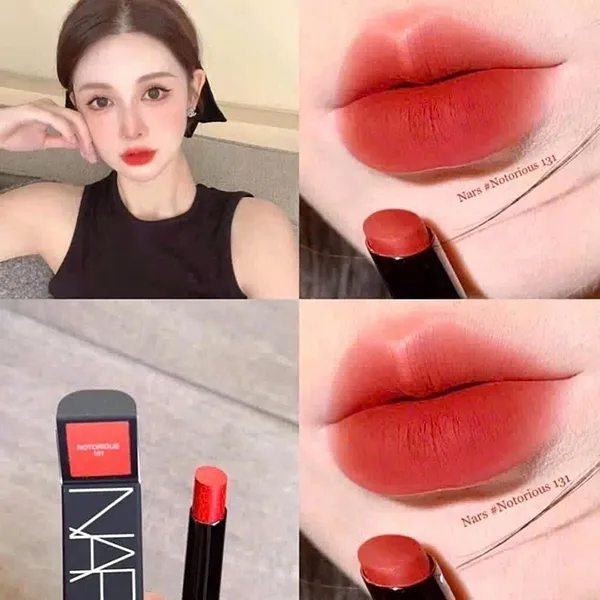 Son Nars Powermatte Lip 131 Notorious Màu Đỏ Cam