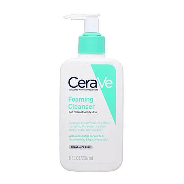 Sữa Rửa Mặt Cho Da Dầu Cerave Developed With Dermatologists Foaming Cleanser 236ml
