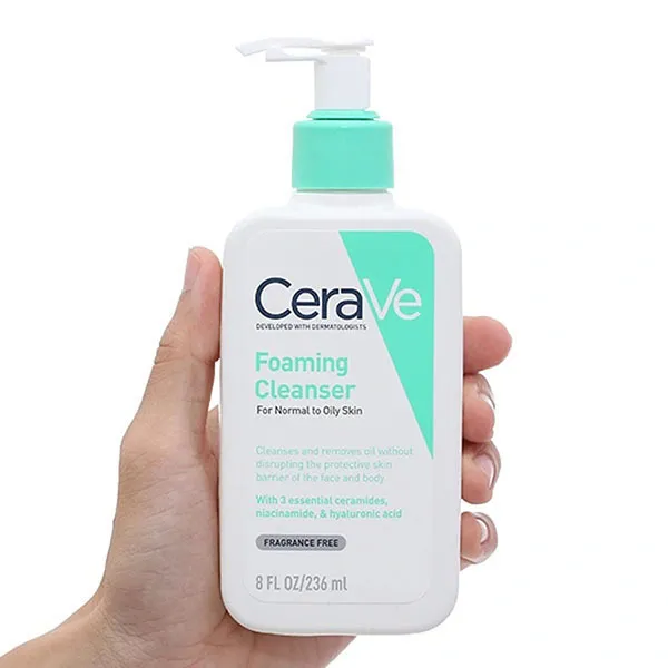 Sữa Rửa Mặt Cho Da Dầu Cerave Developed With Dermatologists Foaming Cleanser 236ml