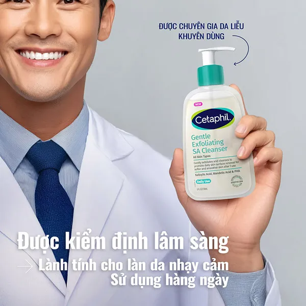 Sửa Rữa Mặt Sạch Sâu Cetaphil Gentle Exfoliating SA Cleanser 437ml