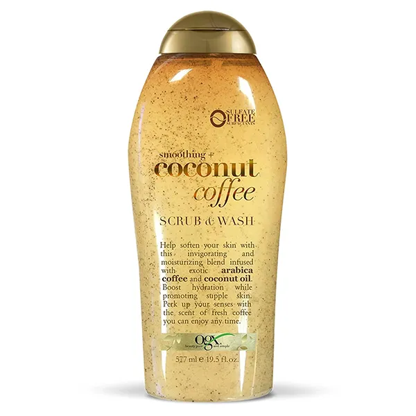Sữa Tắm Hương Dừa Cà Phê Dưỡng Ẩm Da OGX Beauty Smoothing Coconut Coffee Scrub & Wash 577ml