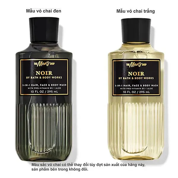 Sữa Tắm Nam Bath & Body Works Noir Collection 3 In 1 Hair Face & Body Wash 295ml