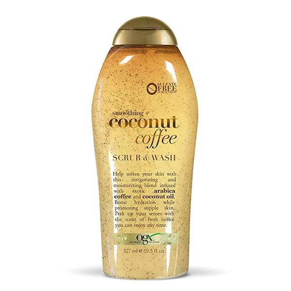 Sữa Tắm Tẩy Tế Bào Chết OGX Beauty Smoothing Coconut Coffee Scrub & Wash 577ml