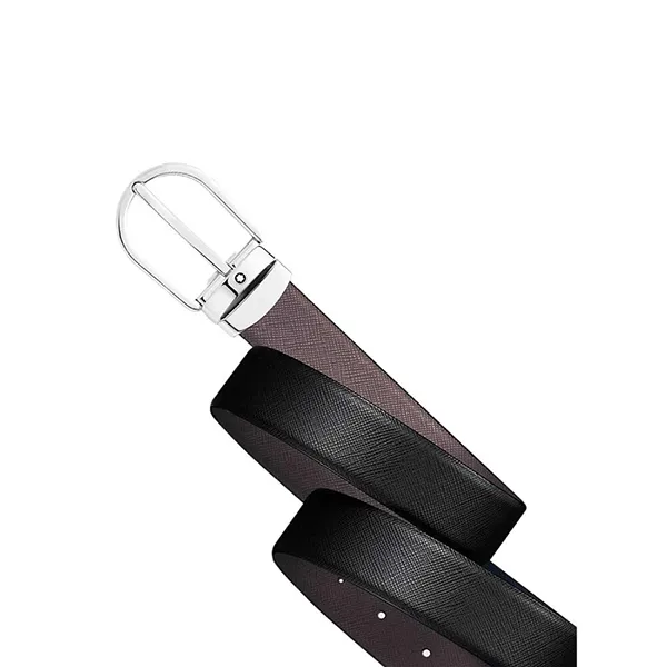 Thắt Lưng Hai Mặt Montblanc Reversible Leather Belt Độ Rộng Bản 3cm MB113834 Màu Đen