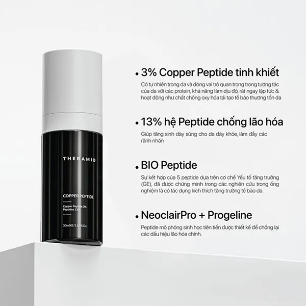 Tinh Chất Hỗ Trợ Phục Hồi Và Tăng Sinh Collagen Theramid Copper Peptide 30ml