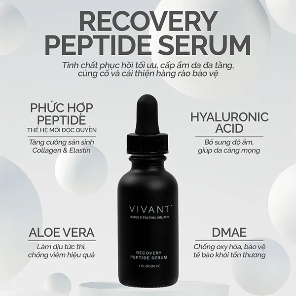 Tinh Chất Dưỡng Da Vivant Skincare Recovery Peptide Serum 30ml