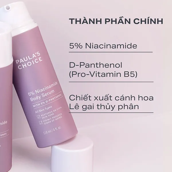 Tinh Chất Hỗ Trợ Làm Sáng Và Làm Dịu Da Cơ Thể Paula's Choice 5% Niacinamide Body Serum 118ml