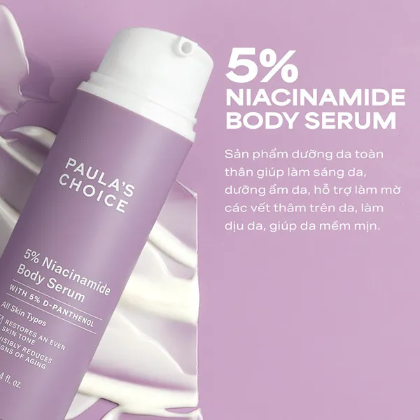 Tinh Chất Hỗ Trợ Làm Sáng Và Làm Dịu Da Cơ Thể Paula's Choice 5% Niacinamide Body Serum 118ml