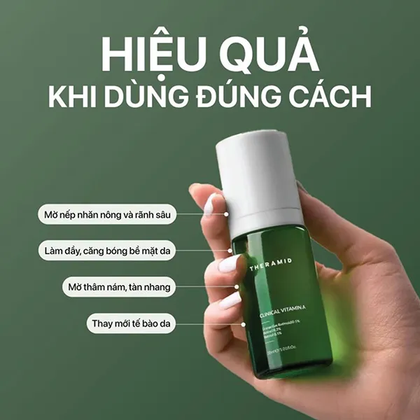 Tinh Chất Hỗ Trợ Tái Tạo Tế Bào, Mờ Nếp Nhăn Và Phục Hồi Da Theramid Clinical Vitamin A 30ml