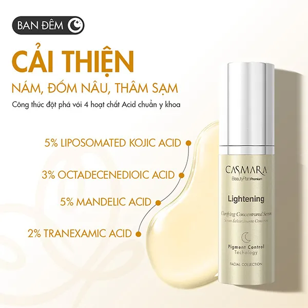 Tinh Chất Trắng Da, Mờ Thâm Nám Casmara Lightening Clarifying Concentrated Serum 30ml