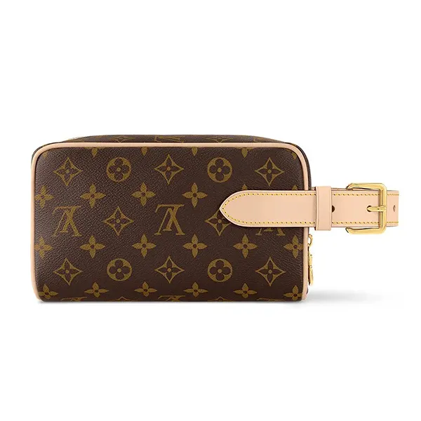 Túi Cầm Tay Nam Louis Vuitton LV Locker Dopp Kit M83112 Màu Nâu
