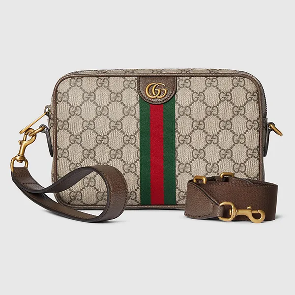 Túi Đeo Chéo Nam Gucci Ophidia Small Crossbody Bag 839155 FAEOF 9745 Màu Nâu Be