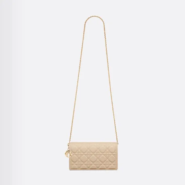 Túi Đeo Chéo Nữ Dior Lady Dior Pouch S0204ONMJ_M51U Màu Be