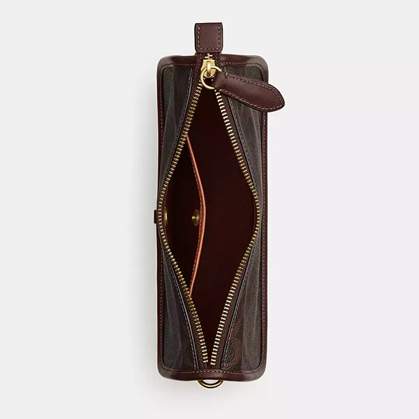 Túi Đeo Vai Nữ Coach Waverly Bag In Signature Canvas CCC38 Màu Nâu