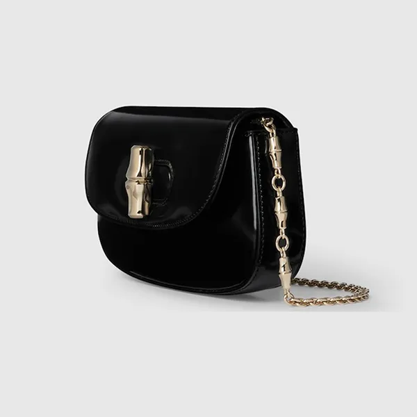 Túi Đeo Vai Nữ Gucci Bamboo Night Small Bag Màu Đen