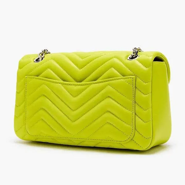 Túi Đeo Vai Nữ Gucci GG Marmont Medium Bag Màu Xanh