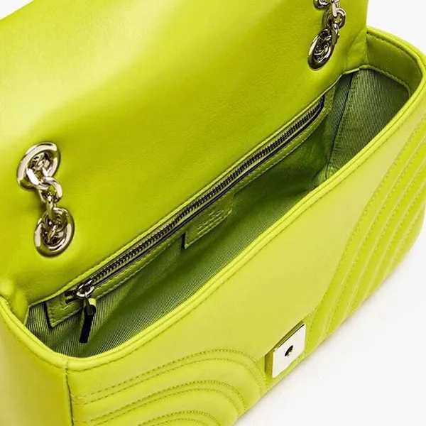 Túi Đeo Vai Nữ Gucci GG Marmont Medium Bag Màu Xanh