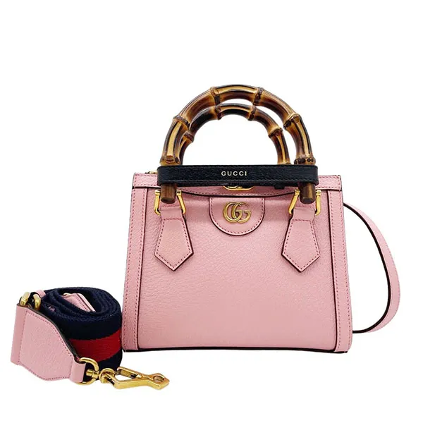 Túi Tote Nữ Gucci Diana Mini Tote Pink Leather 702732-U3ZDT-5479 Màu Hồng