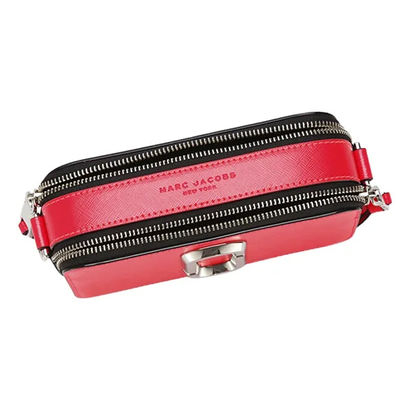 Túi Xách Marc Jacobs Snapshot Fluoro M0014503 Hot Pink Leather Shoulder Bag Màu Đỏ